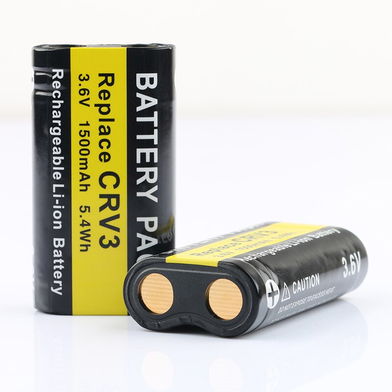 LANFULANG-batería recargable de iones de litio, cargador para CR-V3, CRV3, CR-V3P, CRV3P, KCRV3, LB-01, LB01, 3,6 V, 1500mAh, 2 uds.