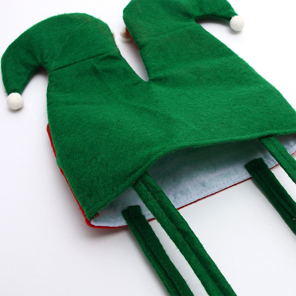 Weihnachten Süßigkeiten Tasche Santa Claus Taschen Samt Streifen Druck Handtasche Weihnachten Baum Hängen Anhänger Weihnachten Atmosphäbetreffend Dekor