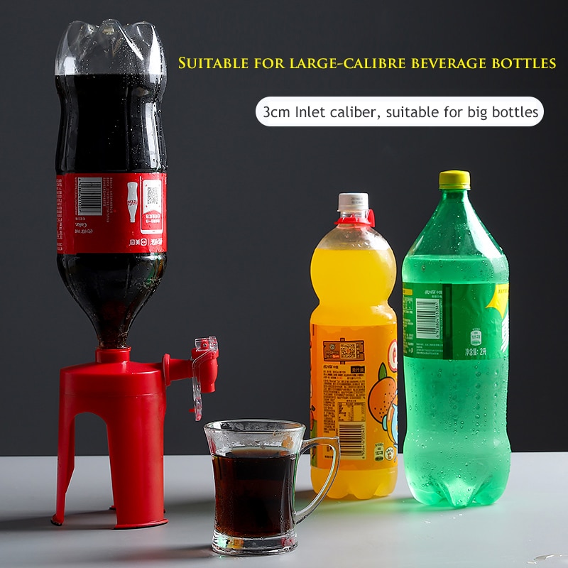 Magic switch 3D Upside Down Cake Soda Bottle Coke Drinking Dispenser Saver Water Tap Party Bar Tools