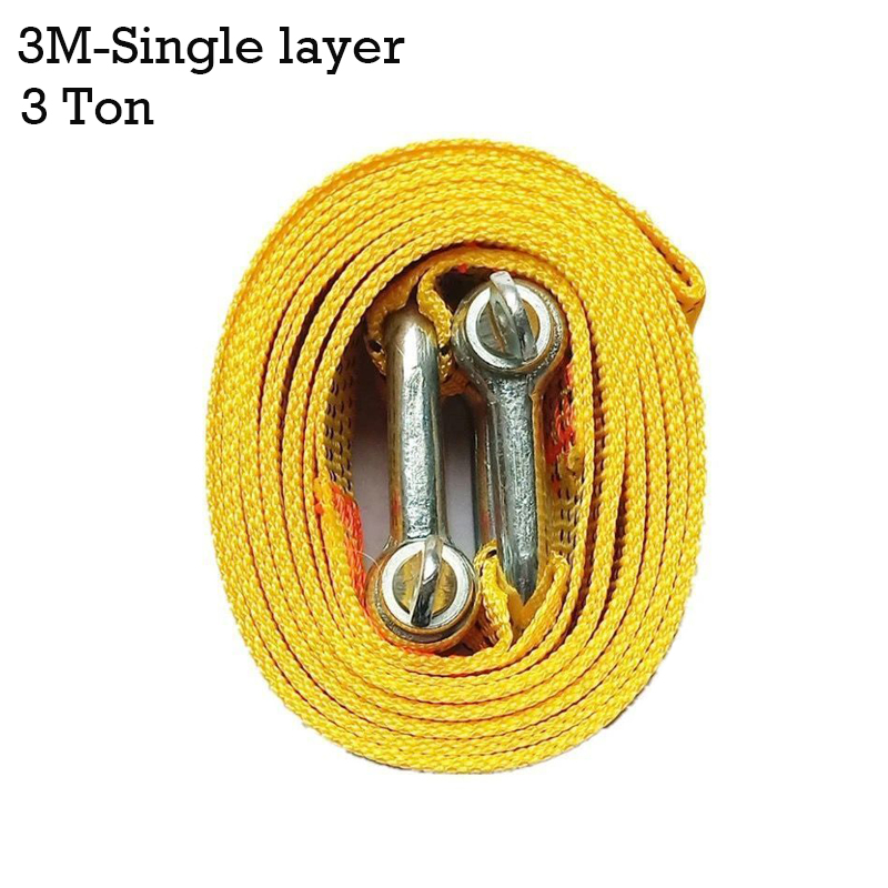 1Pc 1/3/4/5M Auto Sleepkabel Riem Haken Heavy Duty Bestelwagen Aanhanger Trekkabel Trekken Van Weg Aanhangbanden Auto Accessoires: Bruin