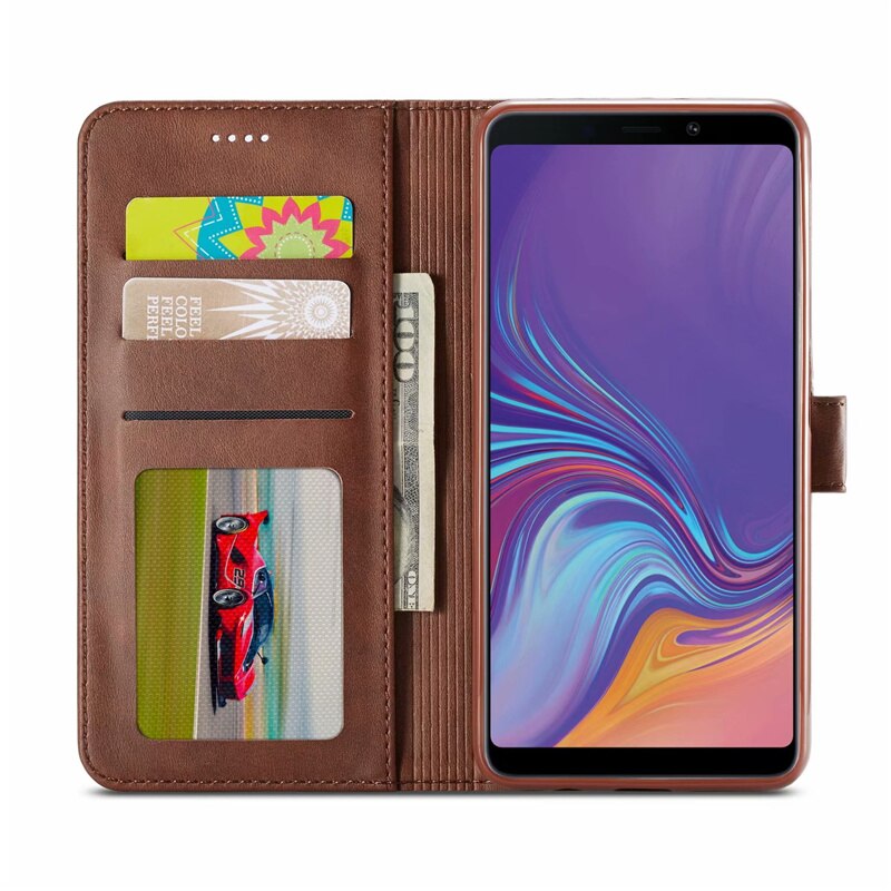 Coque de téléphone en cuir à rabat, étui portefeuille Vintage pour Samsung Galaxy A7 A7