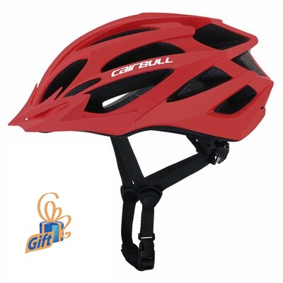 Cairbull Fietshelmen Motorfiets Veiligheid Hoed Cap Fietshelm Mtb Tt Helmen Casco Ciclismo Racefiets Helm Met Zonneklep: 39 Red