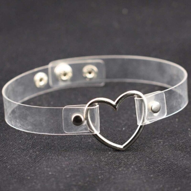 Punk Pu Leer Liefde Hart Kraag Choker Ketting Goth Gothic Rock Trend Sieraden Verjaardagsfeestje Pu Lederen Kraag Ketting