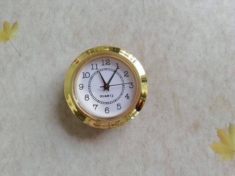 20PCS Plastic 39MM Built - in Clock Insert QUARTZ CLOCK FIT-UP/Insert Gold Trim DIY Clock Head