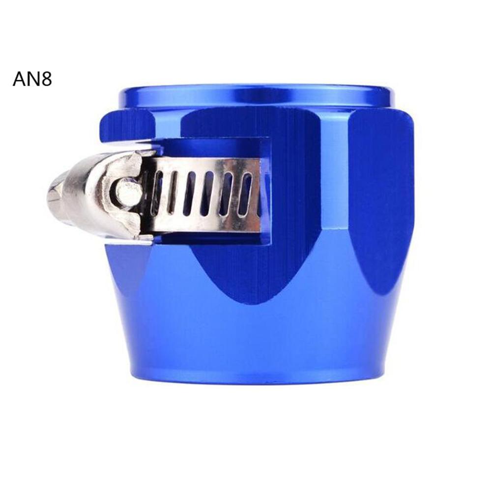 AN4 AN6 AN8 AN10 AN12 pince de finisseur de tuyau de voiture radiateur modifié pince de tuyau de carburant boucle Automobile collier de finisseur de tuyau: Blue-AN8