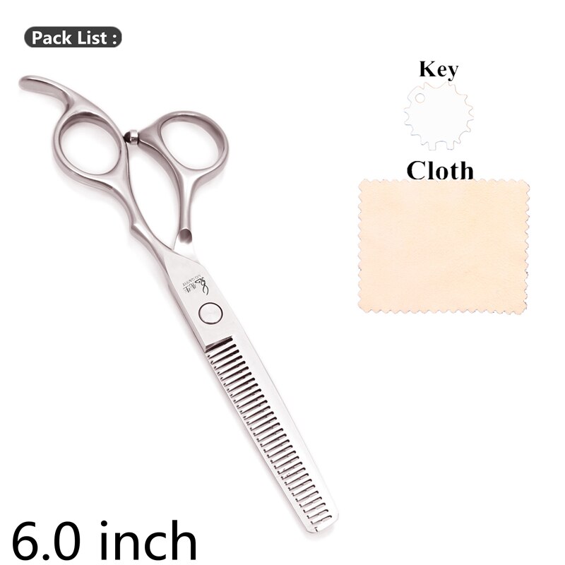 Set de Ciseaux de Coiffure - 6.0 Pouces 17.5cm JP Acier Inoxydable Ciseaux Amincissants pour Salon de Coiffure: M1006 yin  t 6n