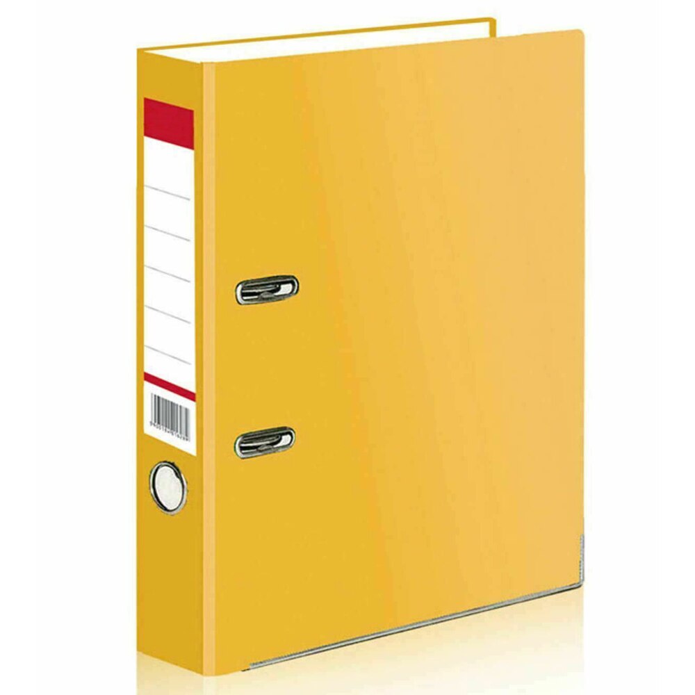 1pcs Documents Holder A4 Large 75mm Lever Arch Files Folder Office Stationery Document Storage: yellow