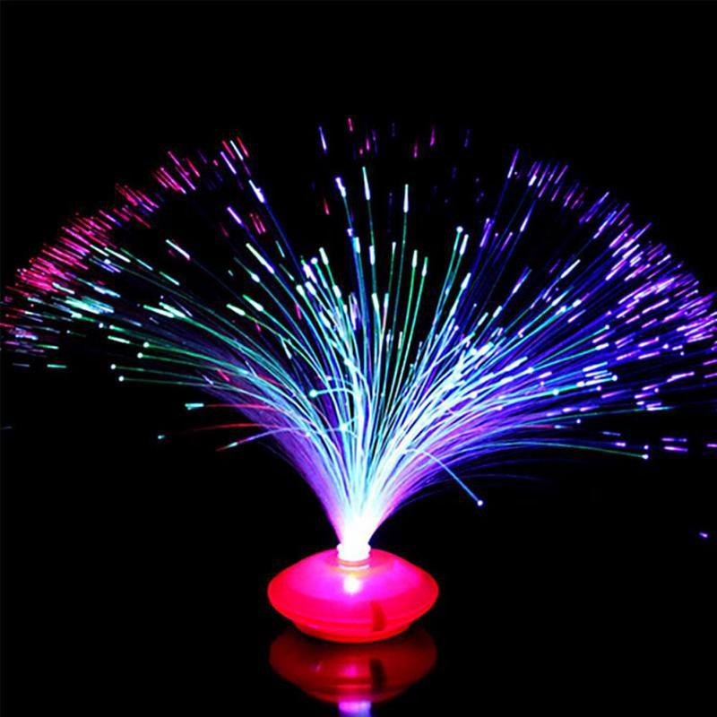 Färgglad led optisk fiber blomma ljus stjärnhimmel formad natt dekoration hem fest lampa atmosfär festival dag alla hjärtans dag  b4 q 7