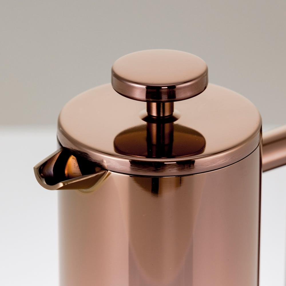 Dobbeltlag 304 rustfrit stål franske presser perkolator kaffekande kande kaffebrygger karaffel rosaguld farve til 1 person: 800ml for 2-4 personer