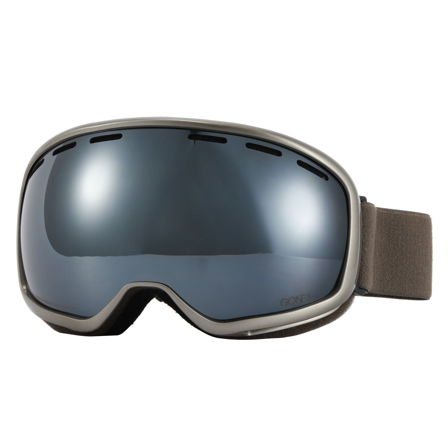 Gonex OTG Ski Goggles Snowboard Skiing Eyewear Glasses Men Women UV400 Protection Double Spherical Lens for Winter Sport: Grey Light Silver