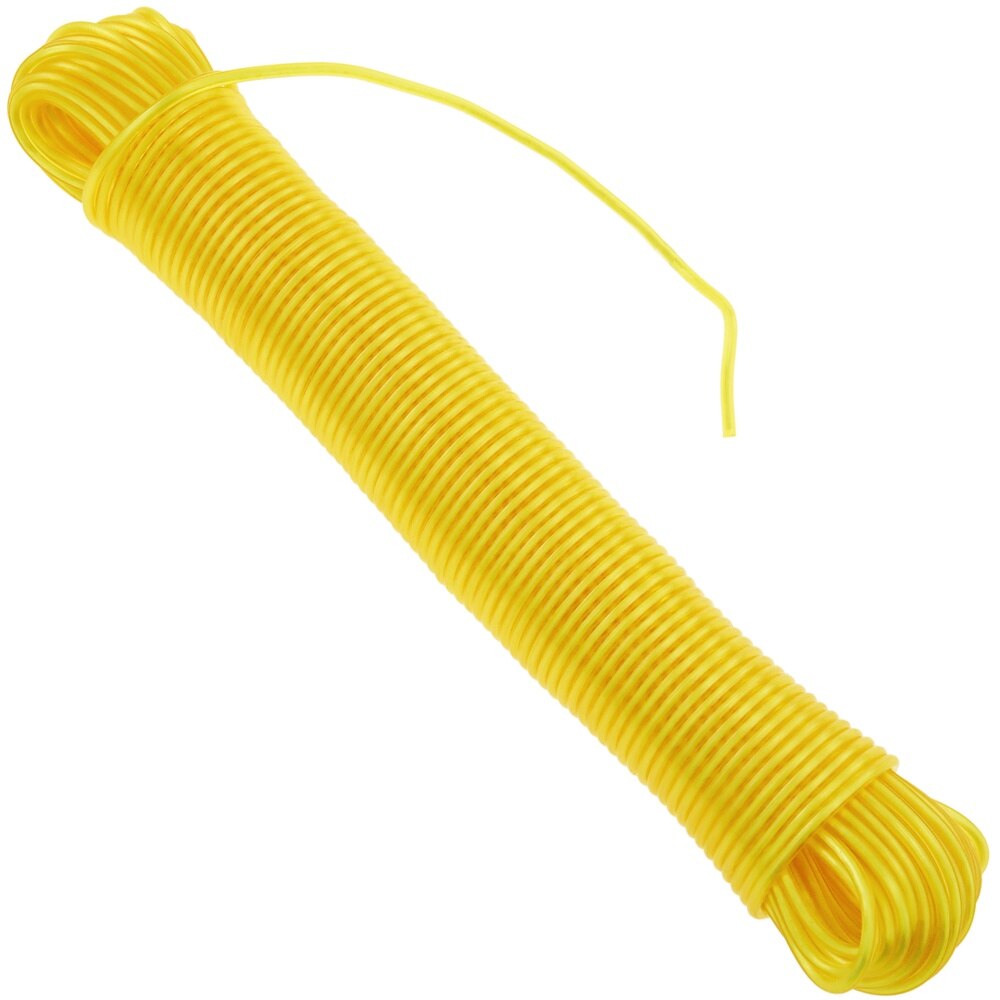 PrimeMatik-PVC clothesline rope with polypropylene core 20 m x 3 mm yellow