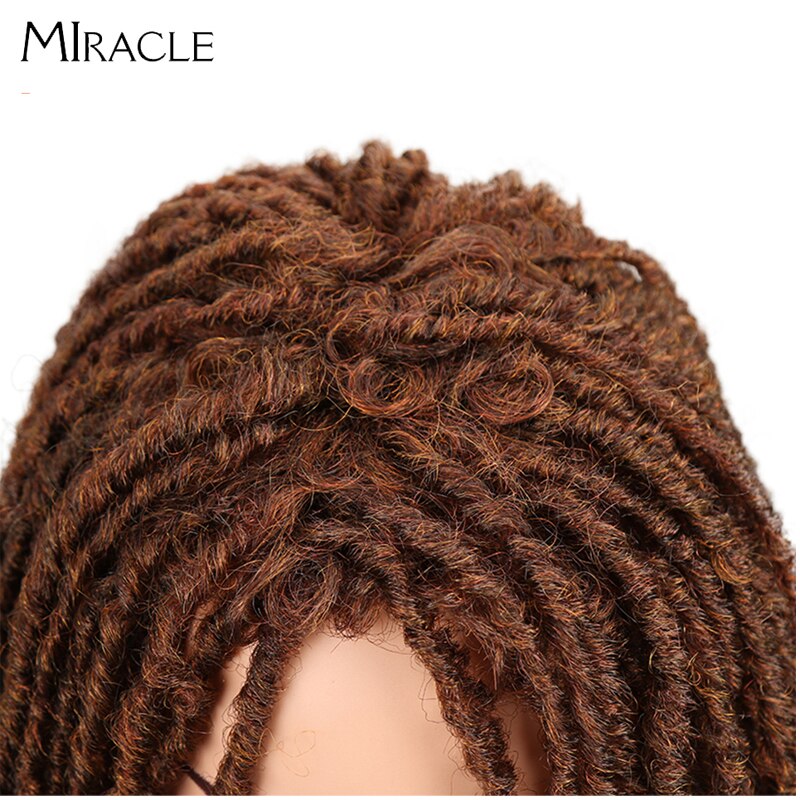 Afro virkade flätor peruk flätor peruk syntetiska peruker för svarta kvinnor virkade flätor twist jumbo dread faux locs frisyr mirakel