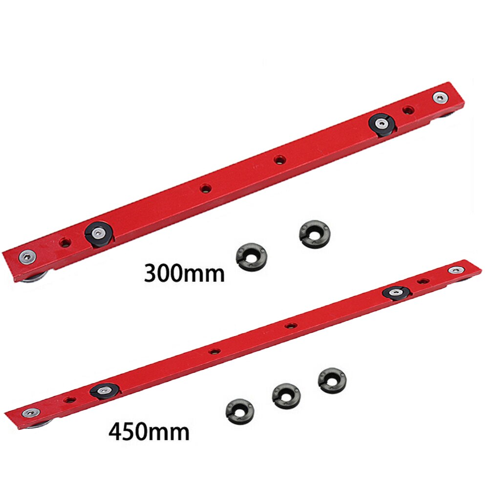 Aluminium Rood T Slot Slider T-Track Mijter Bar Tafel Zag Gauge Duurzaam Praktische Afgeschuinde Spoor Pusher Houtbewerking tool