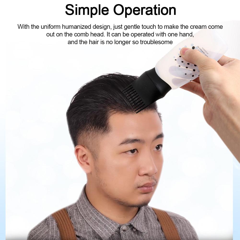 Aplicador de shampoo de tingimento, ferramentas para pintar cabelo 3 cores 120ml, pente de óleo, aplicador de tinta de cabelo, ferramenta de estilo para coloração de cabelo