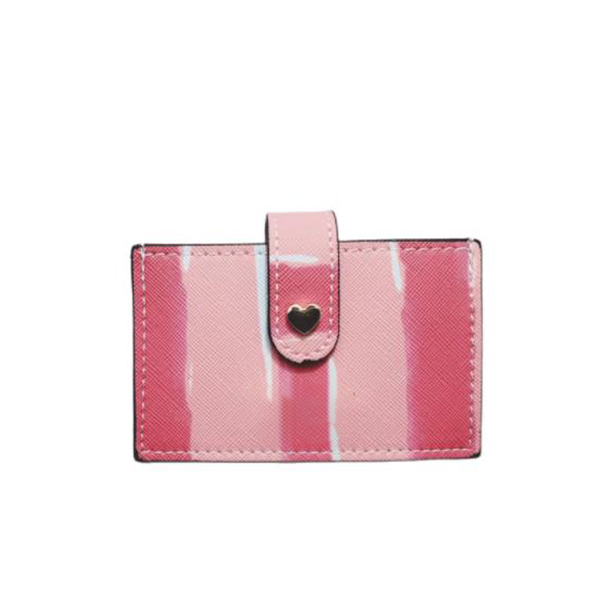 Women&#39;s Wallet Card Holder Pu Pink Card Holder Card Package Zero Wallet Five Card Slots: red