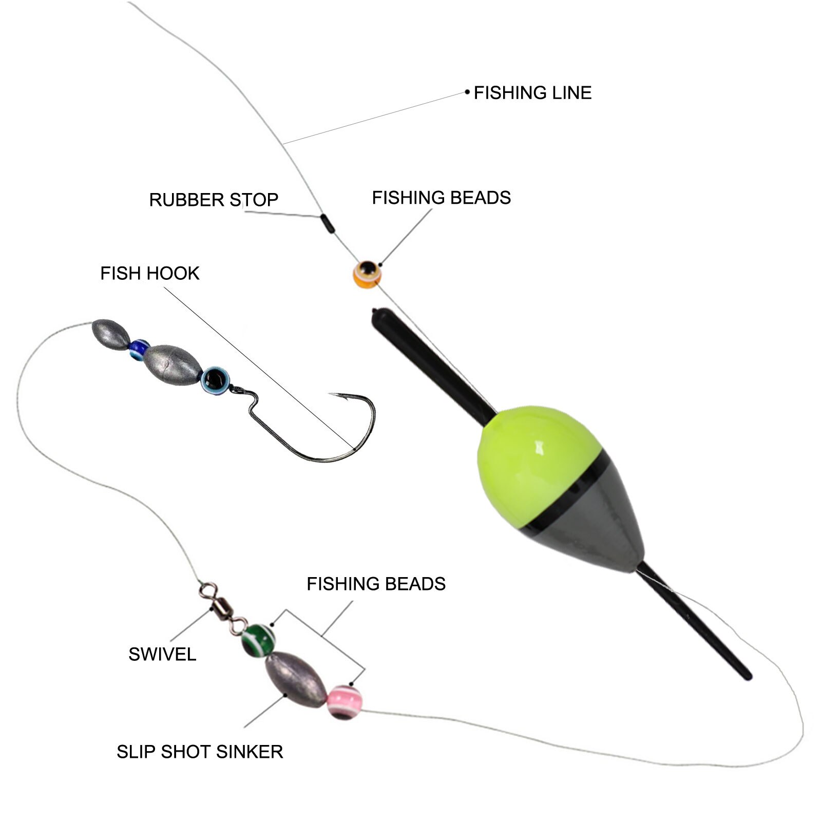 10 pièces flotteur de pêche Bobber liège éclairé Balsa bouée en bois 8.3CM/1.5G accessoires de pêche Pesca