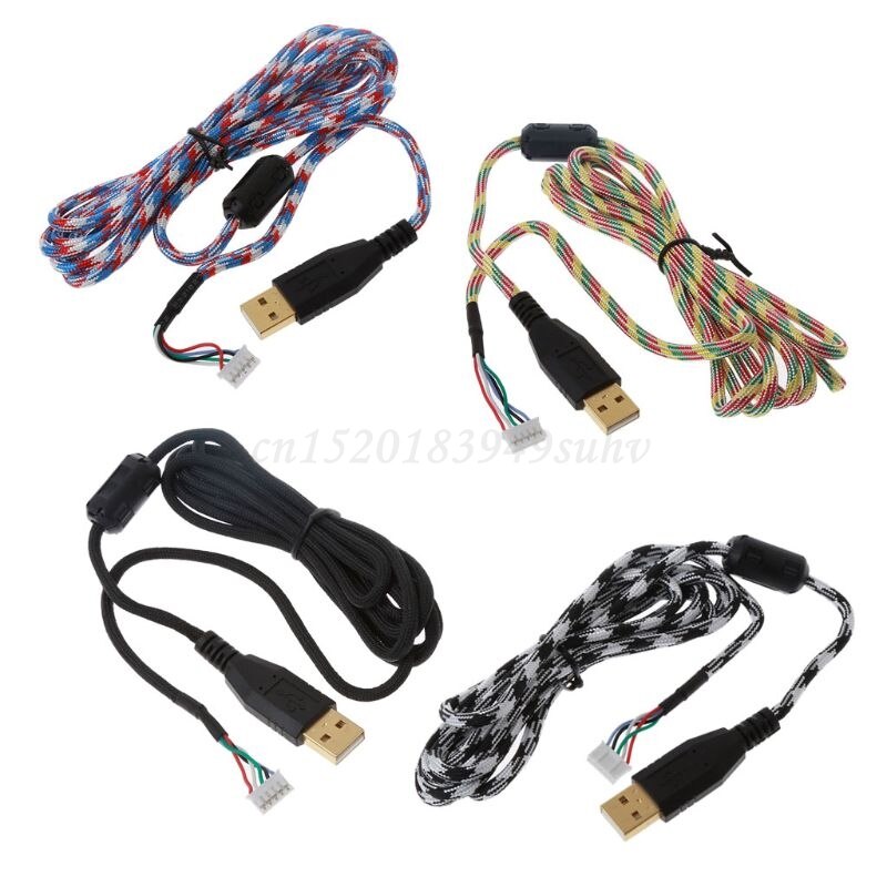 DIY Universal Umbrella Rope Mouse Cables Soft Durable Mouse Line Replacement Mouse Wire