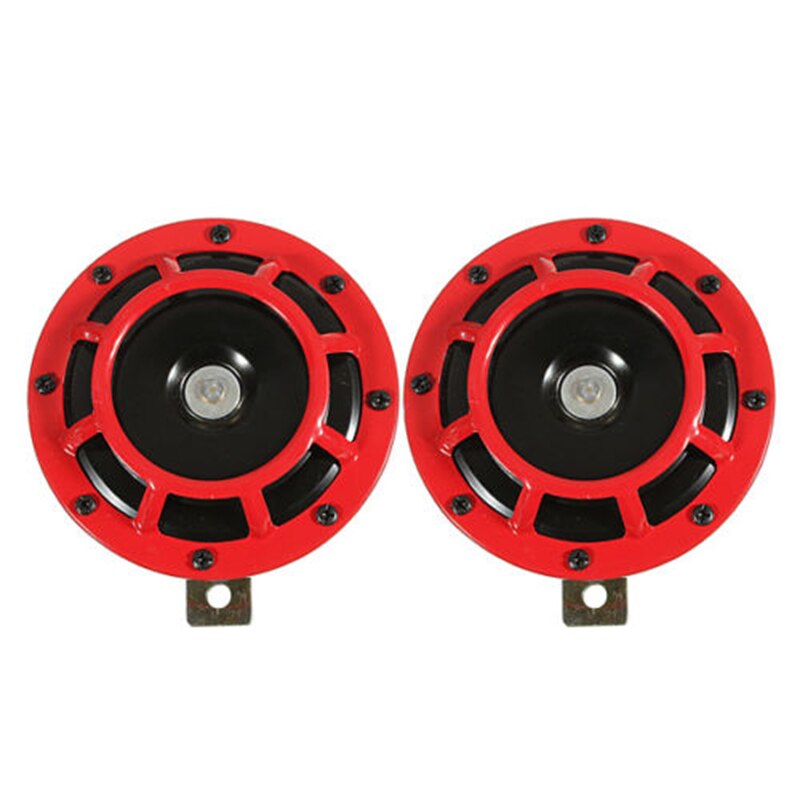 Supertone Dual Auto Gitter Horn (Paar) 12V 139dB Für Subaru Impreza WRX Evo Neue (verrotten/Schwarz): rot