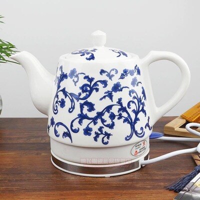 Keramik elektrische wasserkocher wasserkocher porzellan blau und weiß porzellan schaum teekanne täglichen Kung-Fu teekanne keramik wasserkocher: dunkel khaki