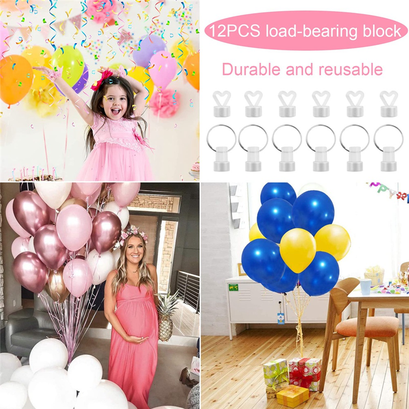 16 Stück Ballon gewicht für Helium, Ballon gewichte, Ballon gewichte für Helium ballons, Plastikset für Hochzeit, Geburtstag