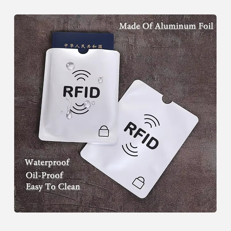 Fundas protectoras para tarjetas bancarias de crédito con bloqueo RFID de Color, tarjetero antiescaneo de papel de aluminio, funda para guardar tarjetas de Control de acceso, 10 Uds.
