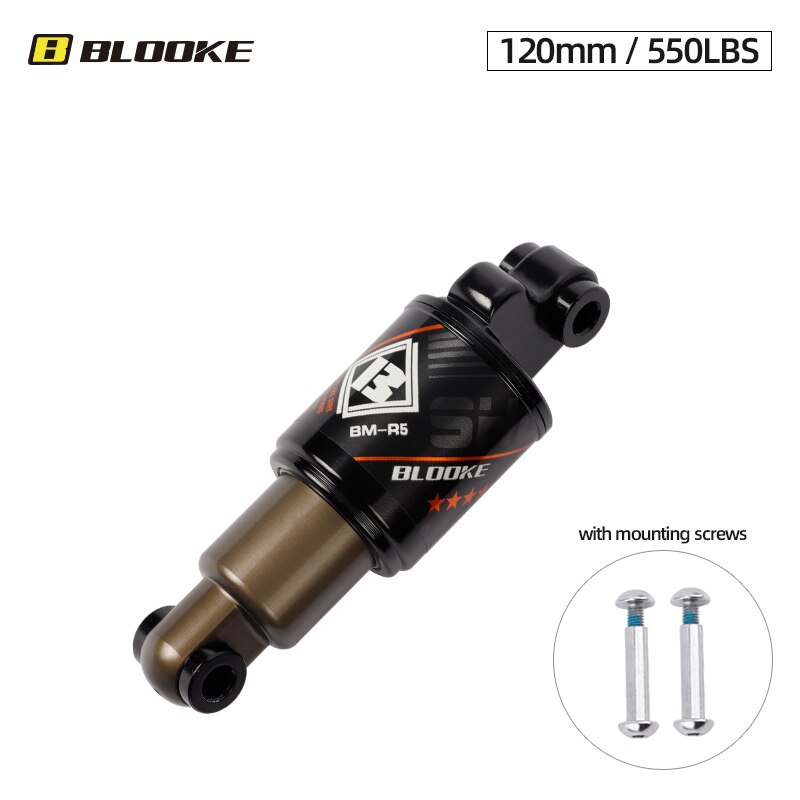 120/125/150/165/190Mm Aluminium Fiets Hydraulische Voor Achter Schokdemper Voor Scooter mtb Vouwfiets Onderdelen: 120 mm 500 LBS