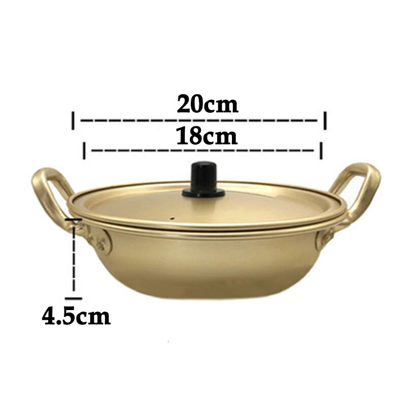 Husholdning ramen pot multifunktionelt køkken madlavning værktøj aluminiumslegering hurtig nudel pot non-stick mælkepotte suppe pot: R