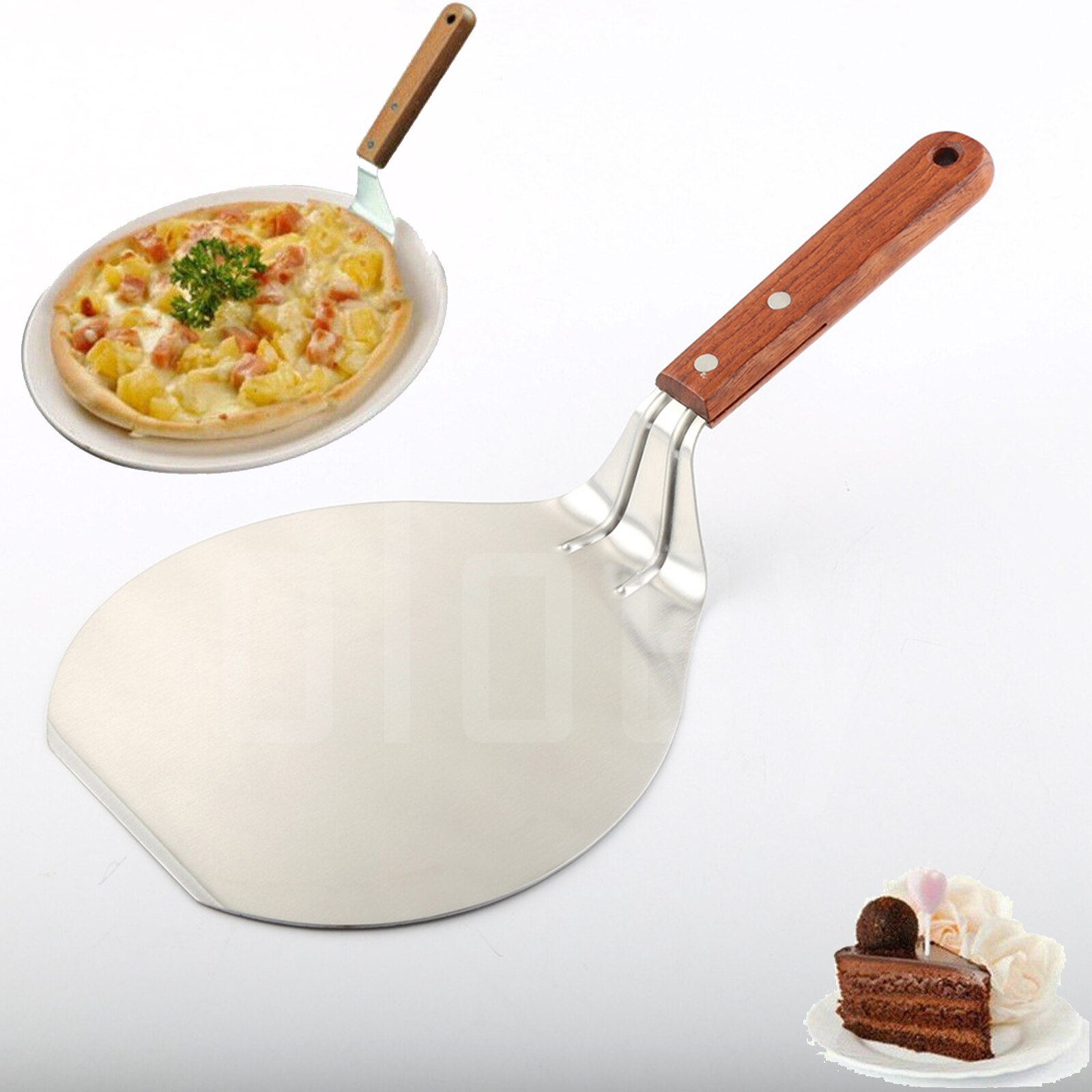 Stainless Steel Kitchen Tool Pizza Peel Baking Cheese Paddle Shovel Peels