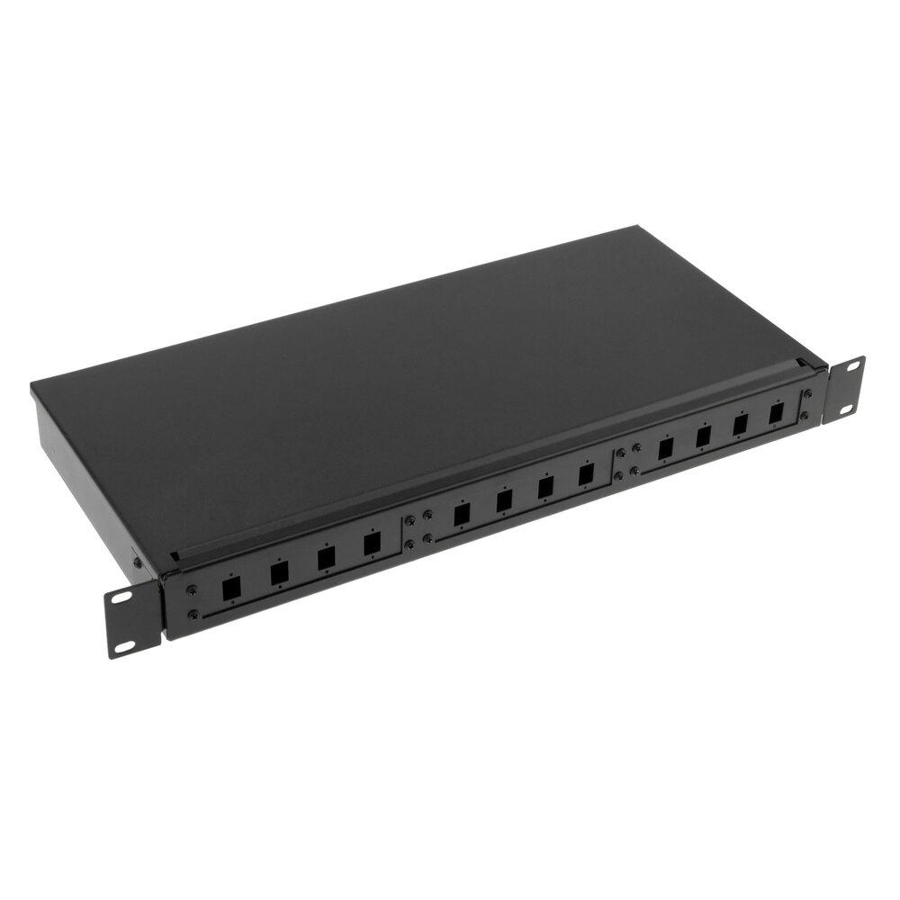 BeMatik - Patch 12 SC schwarz 1U fiber optic Panel