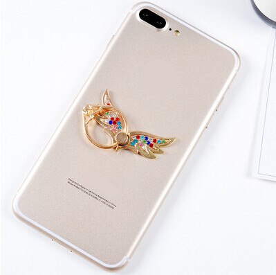 Heart Mobile Phone Stand Holder Metal For iPhone Huawei Ring All Phone Finger Ring Mobile Phone Stand Diamond: D
