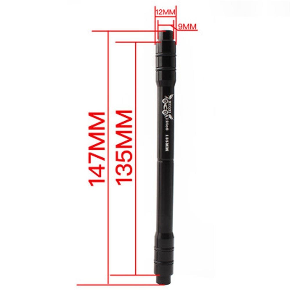 Cykelleje cykeltønde aksel nav konvertering aksel 12 omgange 9 aluminiumslegering quick release konvertering aksel w@