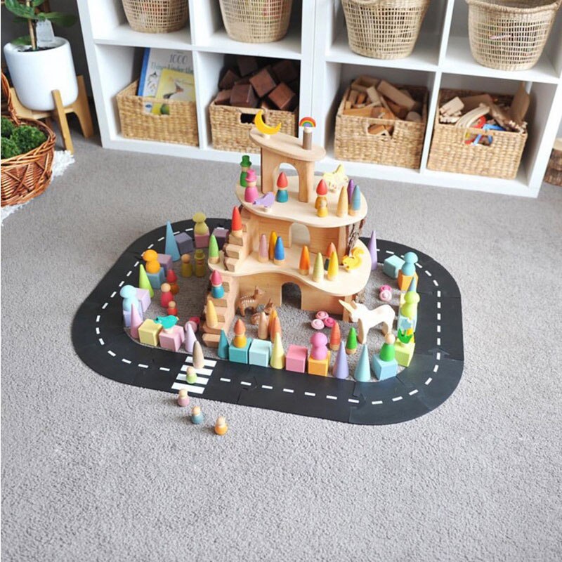 Diy Kids Puzzels Track Spelen Speelgoed Set Pvc Splicing Path Road Auto Puzzel Games Baby Tapijt Play Mat Educatief Leren speelgoed