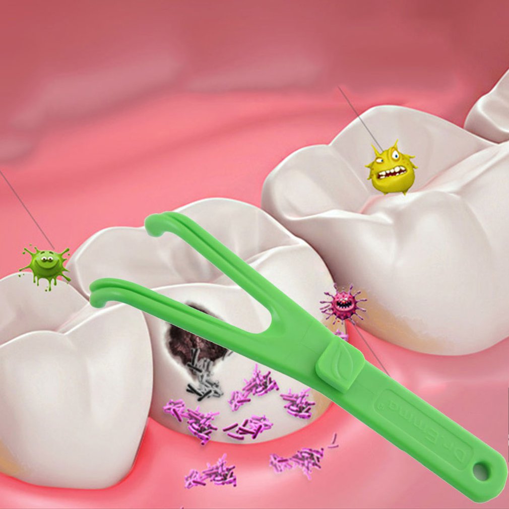Y Shape Dental Flosser Holder Floss Interdental Cleaner Tooth picking device