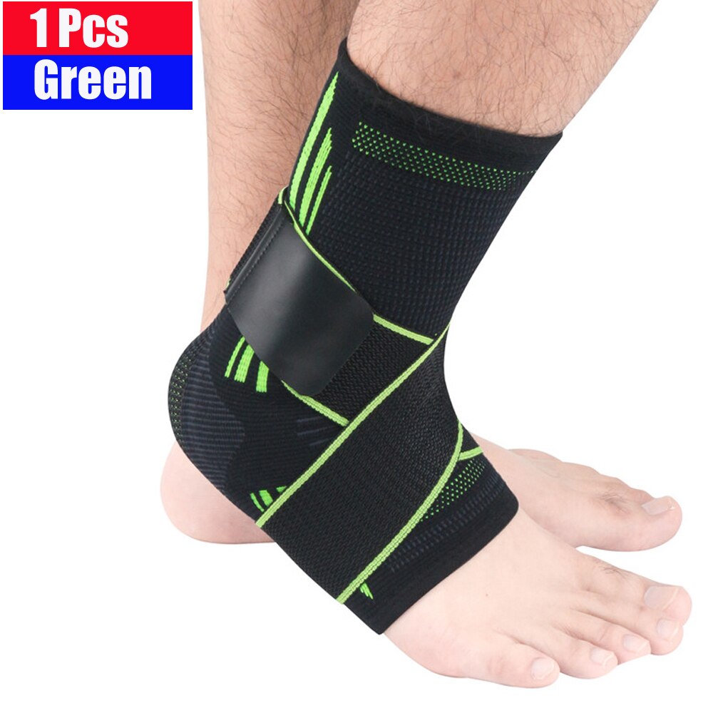 1Pcs Sport Ankle Support Breathable Elastic High Protect Sports Ankle Equipment Safety Running Basketball Ankle Brace Ankle Wrap: Green / XL