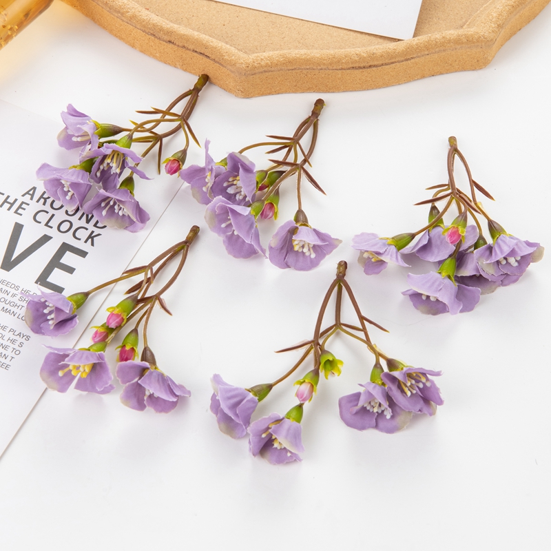Künstliche Blumen Diy Festival Dekoration Kränze Heimat Zimmer Hochzeitsstrauß Diy Scrapbooking Brautaccessoires Ausverkauf Requisiten: S / Lila