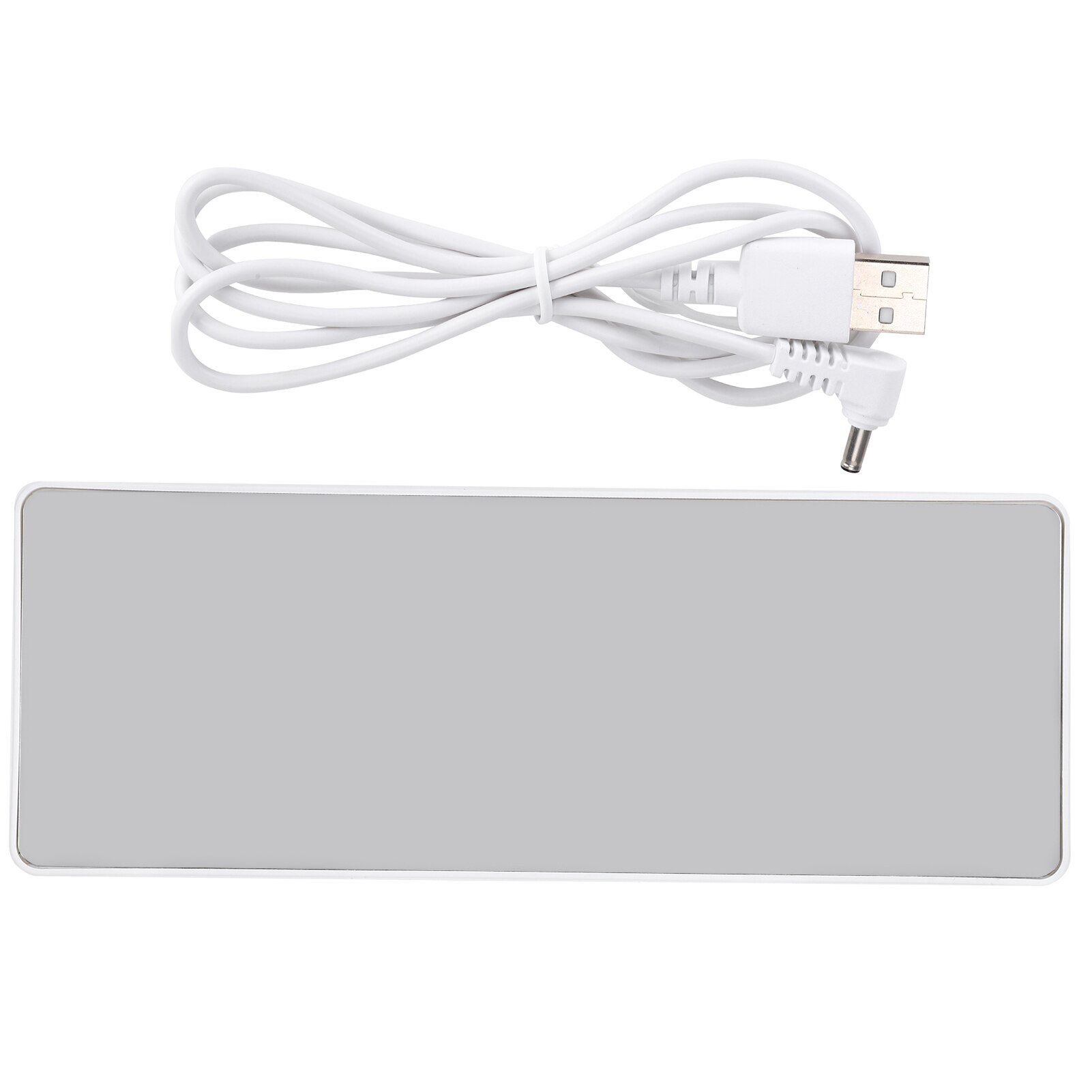 Electronic Digital Clock LED Display Digital Mirror Alarm Clocks Battery Plug-In Dual-Use Powered Beautiful Clocks Table Decor: as  shown