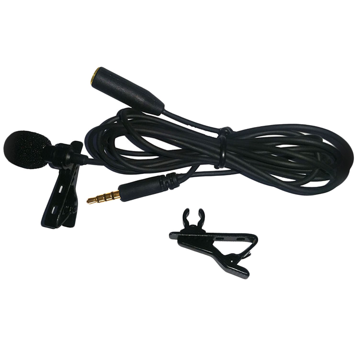 10 Clip Microfono Lavalier In Metallo Nero – Fissaggio Revers Per Collo, Adatti A Cavi Da 6 Mm Per Interviste E Conferenze
