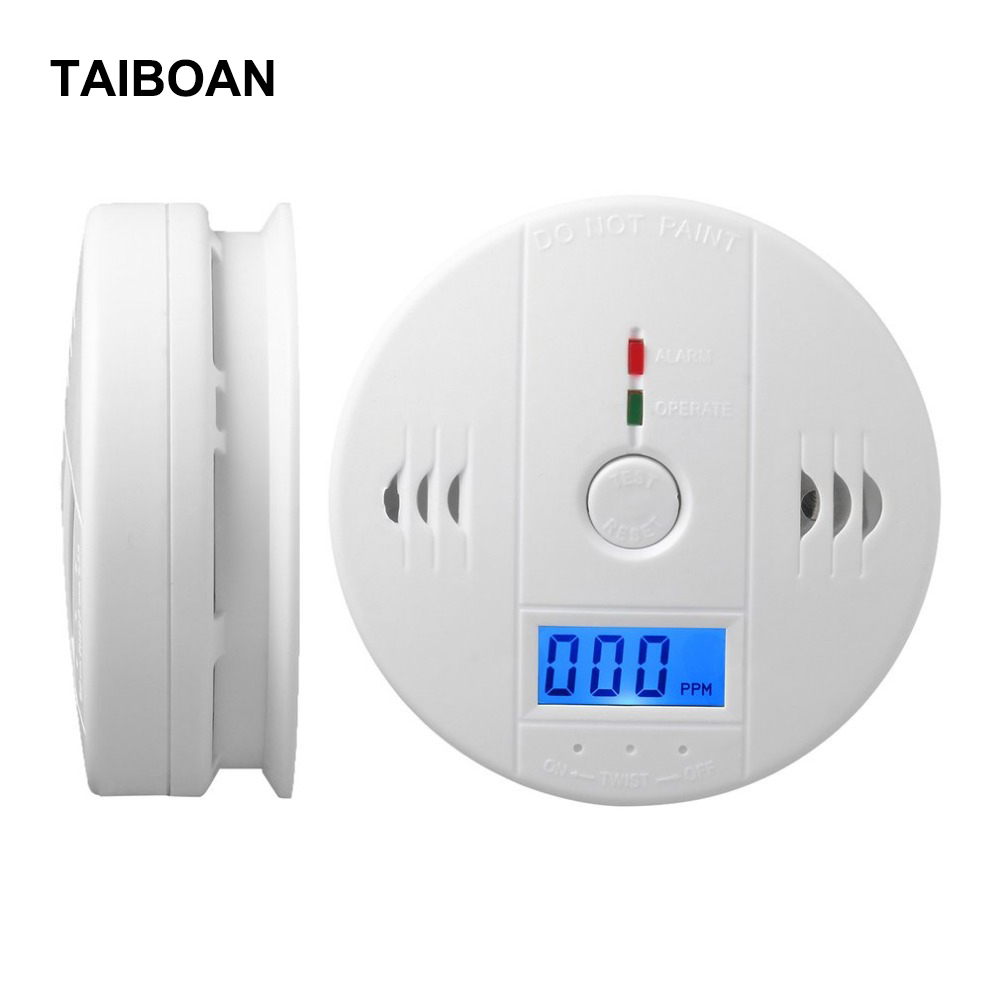 TAIBOAN Thuis Koolmonoxide Alarm Detector Hoge Gevoelige Onafhankelijke CO Alarm Sensor 85dB Waarschuwing LCD Optische Display