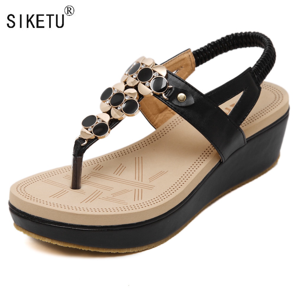 SIKETU-Sandalias cómodas de plataforma para mujer, chanclas de , zapatos de mujer, 35-40