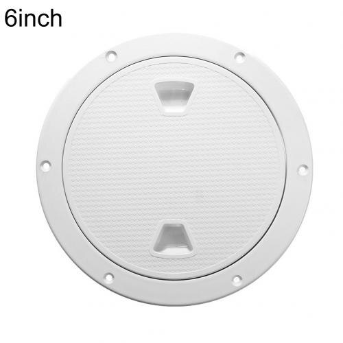 4/6/8 Inch Round Hatch Cover Deck Plastic White Boat Screw Out Deck Inspection Plate For Marine Boat Kayak Canoe: 6 inch