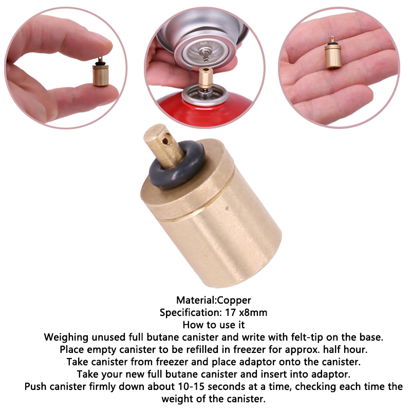 Outdoor Camping Gas Stove Propane Refill Adapter Tank Adaptor Gas Cylinder Filling Charging Gasoline Canister Burner Accessories: black