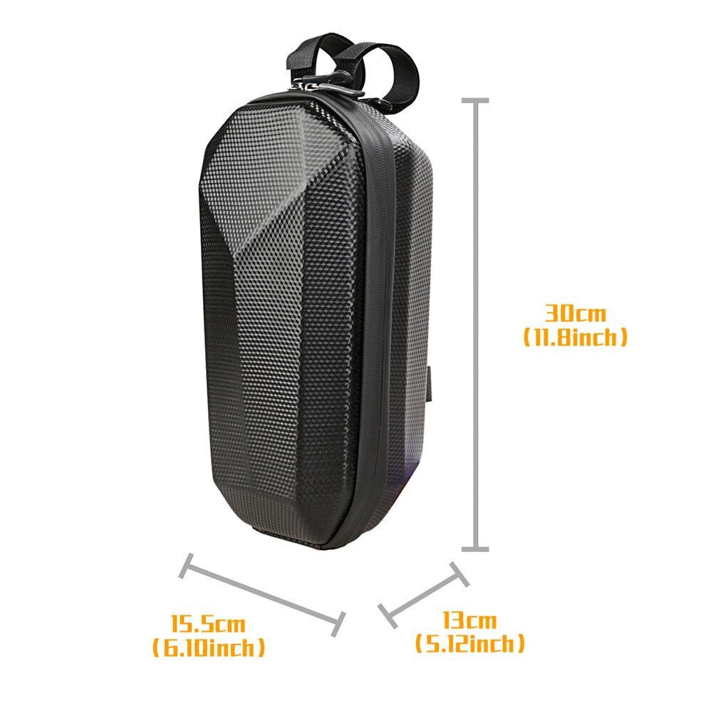 6L Electric Scooter Front Handlebar Hard Shell Bag EVA Rainproof Head Storage Hanging Package Organizer for M365 Kugoo M4: black A