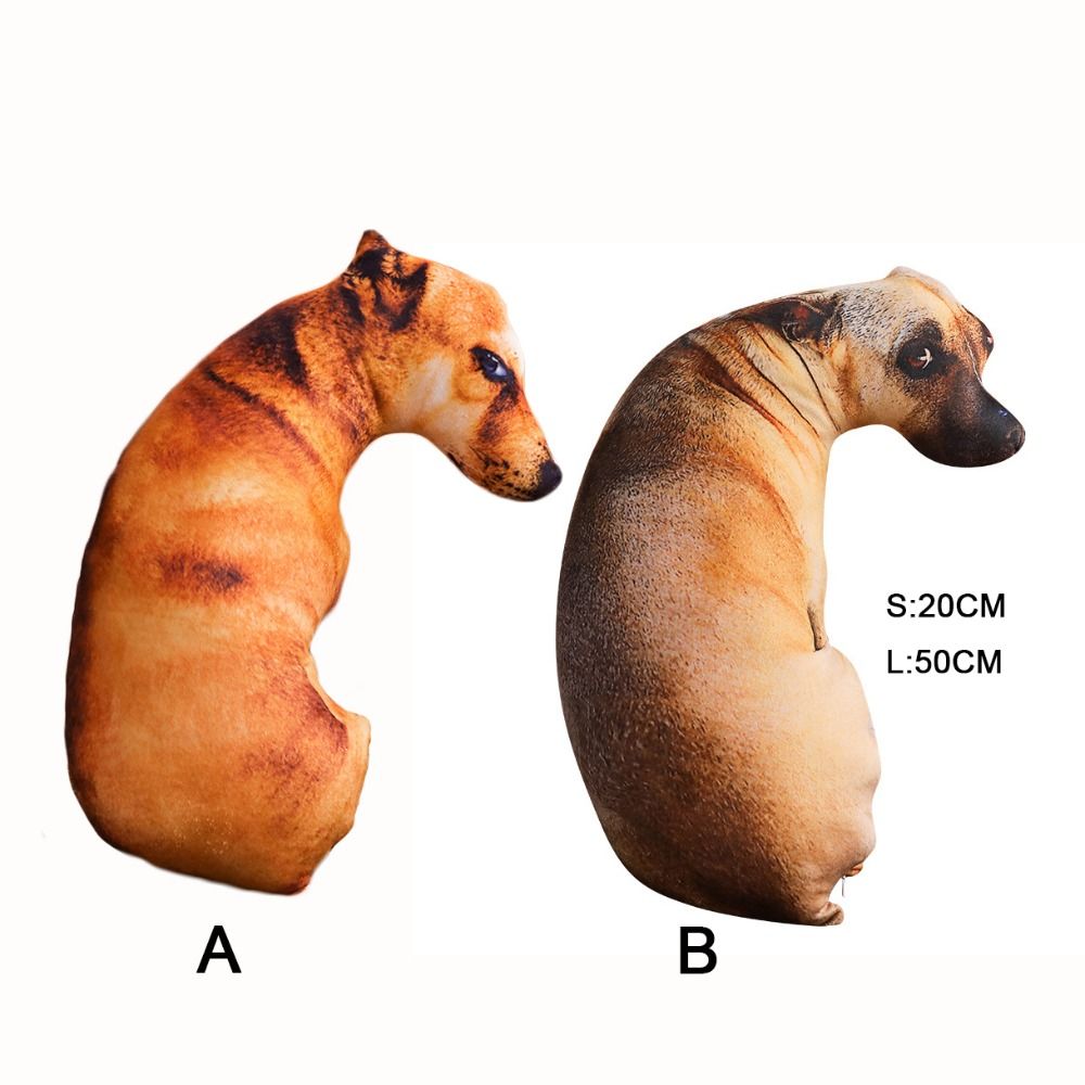 Cute 3D Lifelike Animal Throw Pillow Dog Pillow Soft Cushion Office
