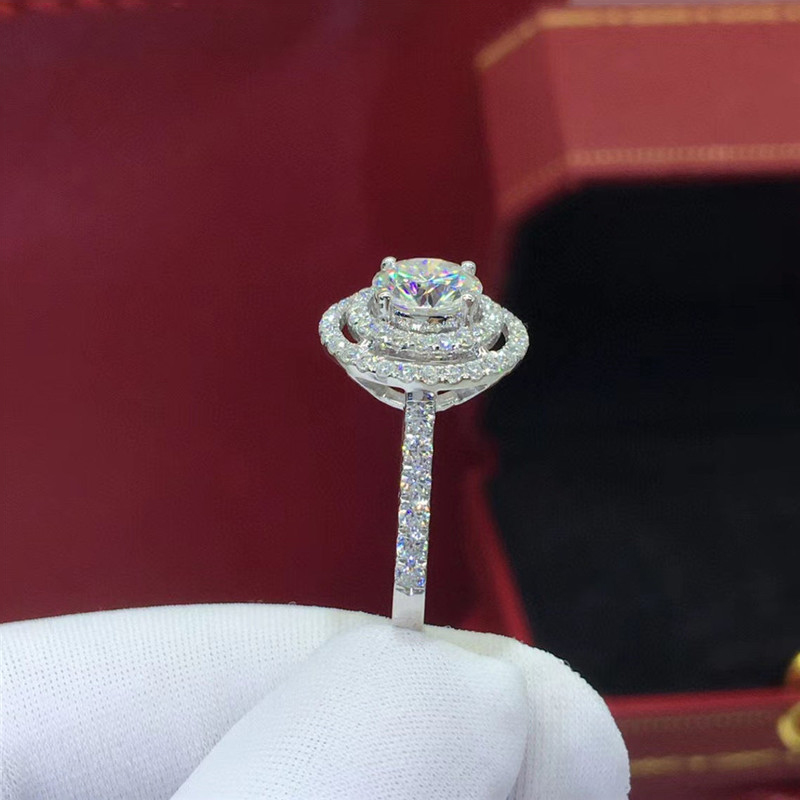 Caoshi Volledige Glanzende Cz Engagement Rings Vrouwen Graceful Accessoires Met Dazzling Zirconia Delicate Luxe Lady Sieraden