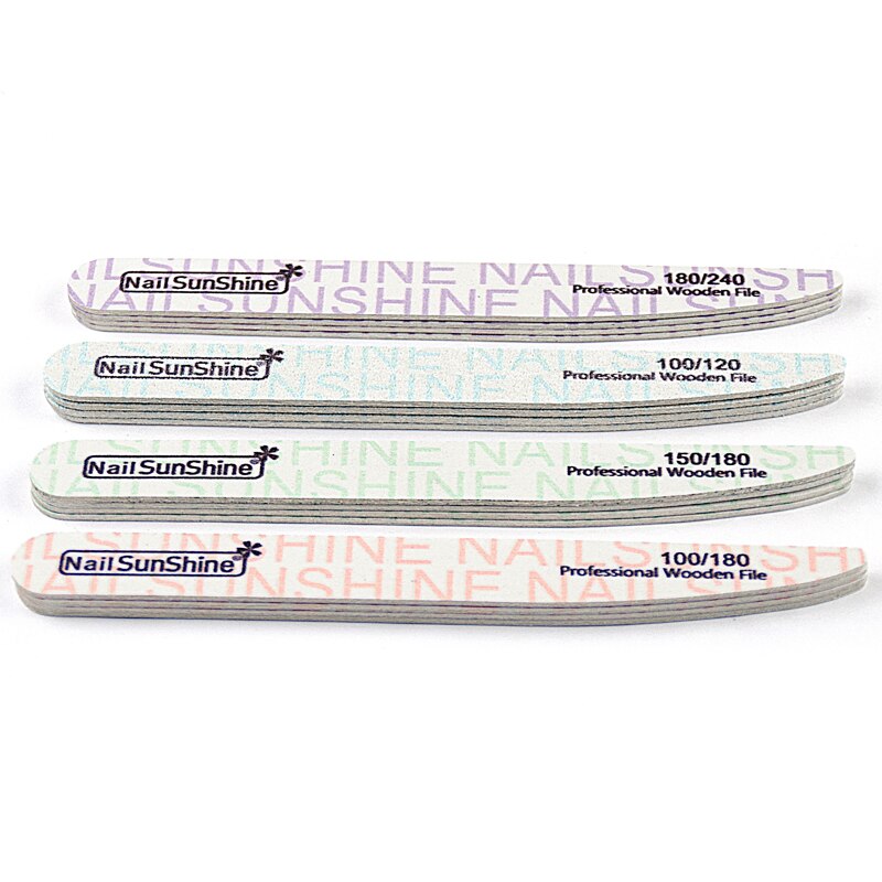 8 Stks/partij Professionele Nagelvijlen 100/120/150/180/240 Nagels Bestand Dubbele Kanten Schuren Buffing Block Tips Nail Gereedschap: mix