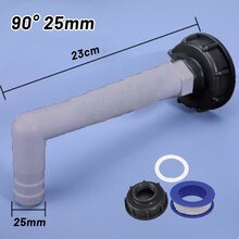 1 * Ibc Watertank Adapter 20Mm/25Mm/32Mm Slang Staart Algemene Ton Vaten kogelkraan Schroefdraad: 2