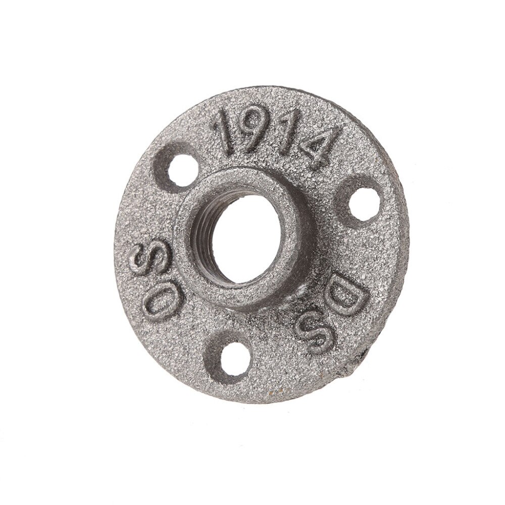 3/4" 1/2" Malleable Thread Floor Flange Iron Pipe Fittings Wall Mount Industrial -831F
