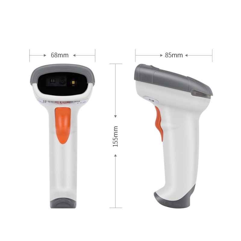 Draadloze Barcode Scanner Wired bar code Scanner USB Handheld 1D/2D QR Bar Code Reader voor Inventaris winkel