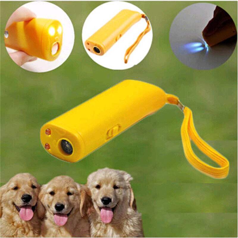 Pet Dog Repeller Anti Barking Stop Bark Training Device Trainer Led Ultrasone 3 In 1 Anti Barking Ultrasone Zonder Batterij