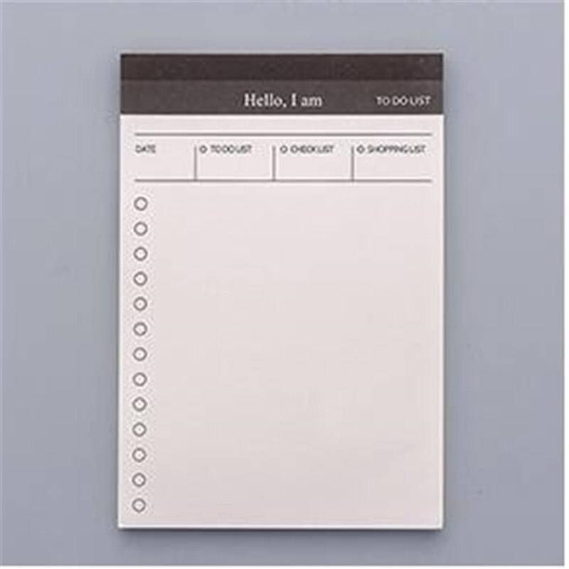 1pcs Simple business day plan books this note can be torn notepad office calendar book with a small memo 12.5*8.5cm: TODO